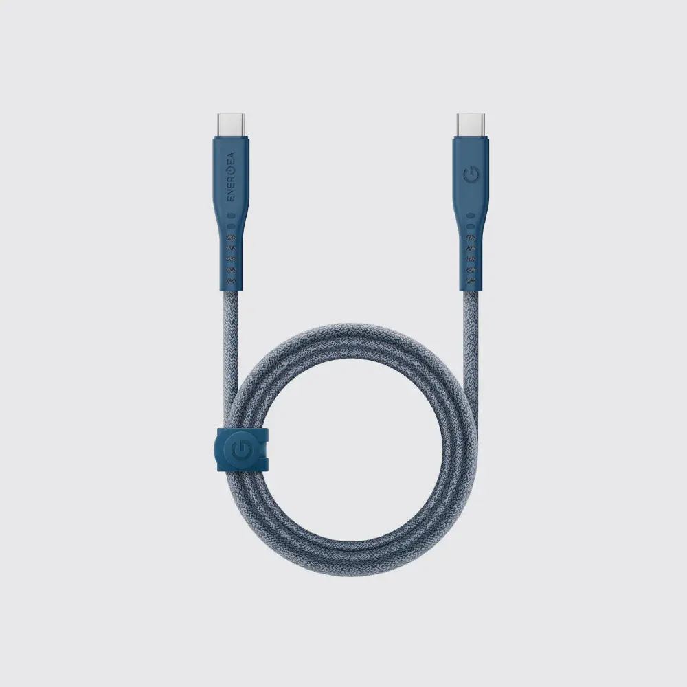 Energea Flow 240W 1.5M USB-C to USB-C PD Cable, Blue