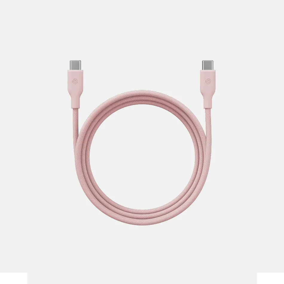 Bazic Weave 150CM USB-C to USB-C Cable, Pink