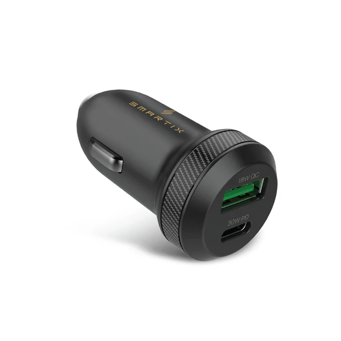 Smartix 27W Premium Fast Car Charger - Black