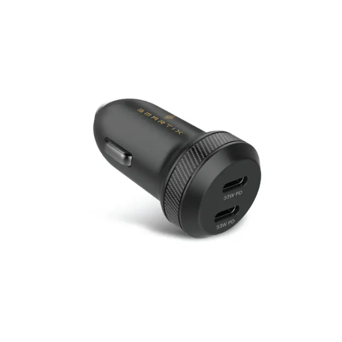 Smartix Premium 66W Fast Car Charger CC09P, Black