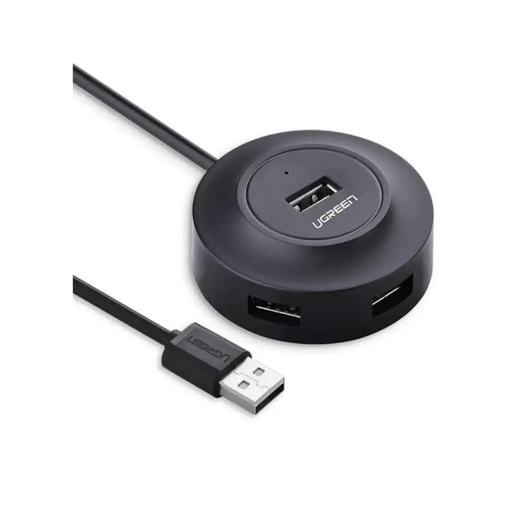 UGREEN 4 Ports USB 2.0 Hub for PC|Cell Phones|eReaders|Tablets, Black
