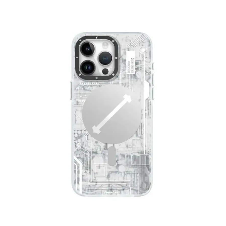 YOUNGKIT IPHONE 15 PRO MAGSAFE FUTURISTIC CIRCUIT, WHITE