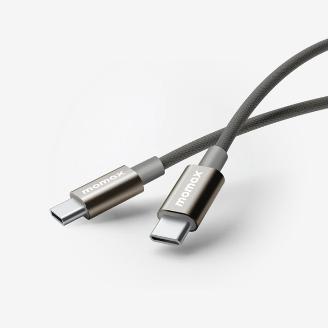 Momax 1.5m 60W Elite USB-C to USB-C Cable, Titanium