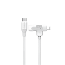 Momax 1.5m 1-Link Flow Dou 2 in 1 Braided Cable, White