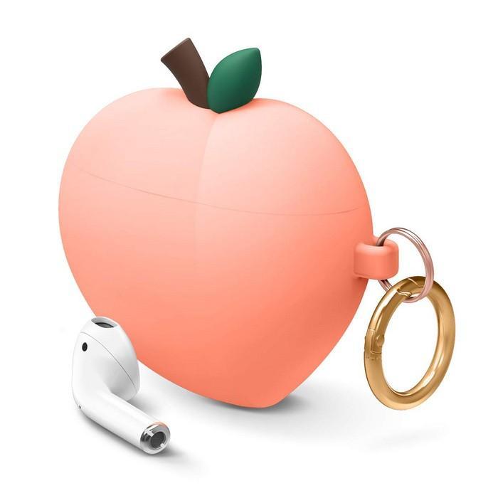 Elago Airpods 1st & 2nd Gen Peach Hang Case, Peach