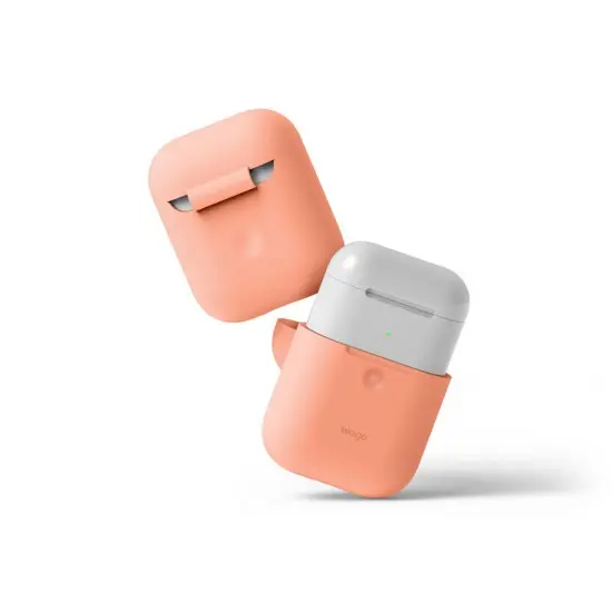 Elago Airpods Silicone Case - Peach
