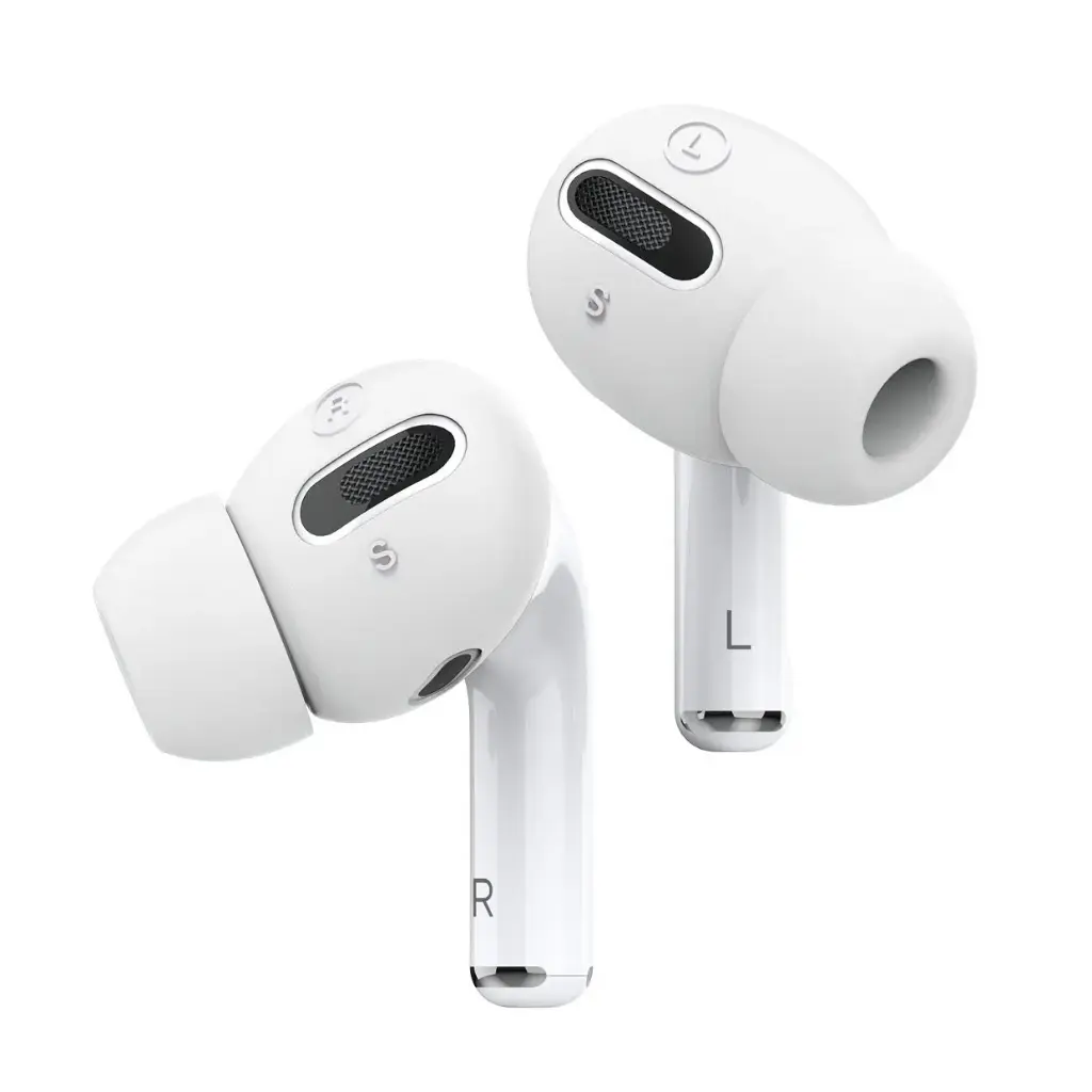 Elago Airpods Pro Earbuds Cover Plus with 6 Pairs Integrated Tips White