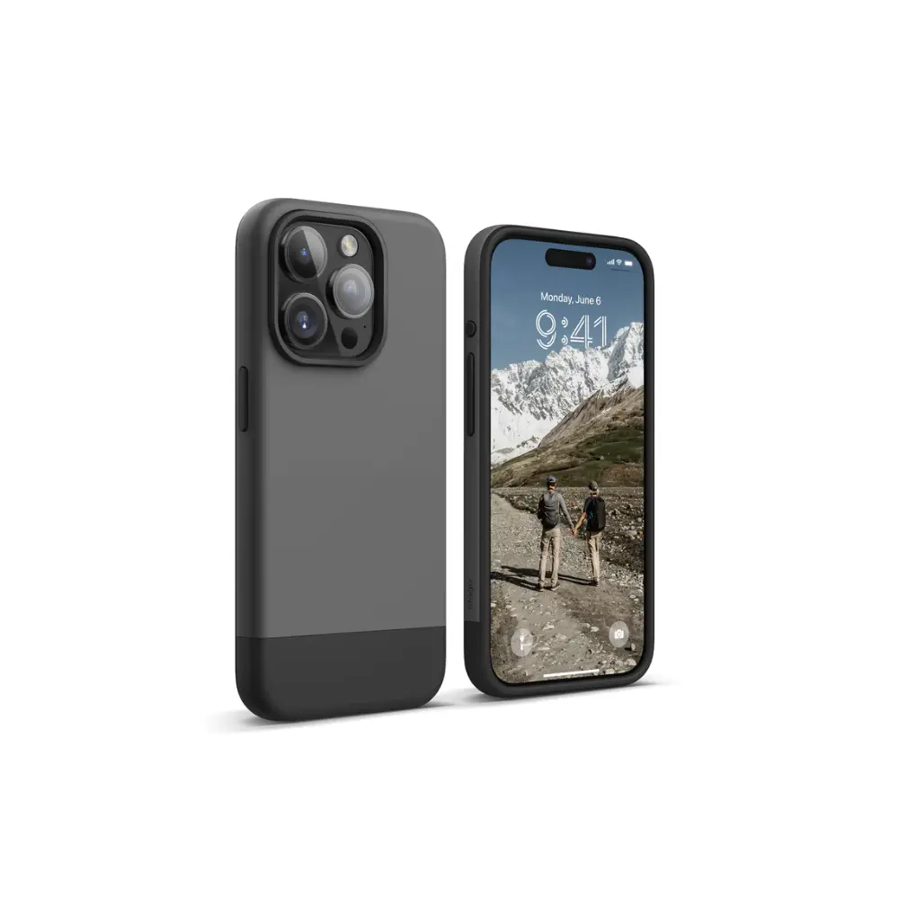 Elago iPhone 15 Pro Magnetic Glide, Dark Gray|Black
