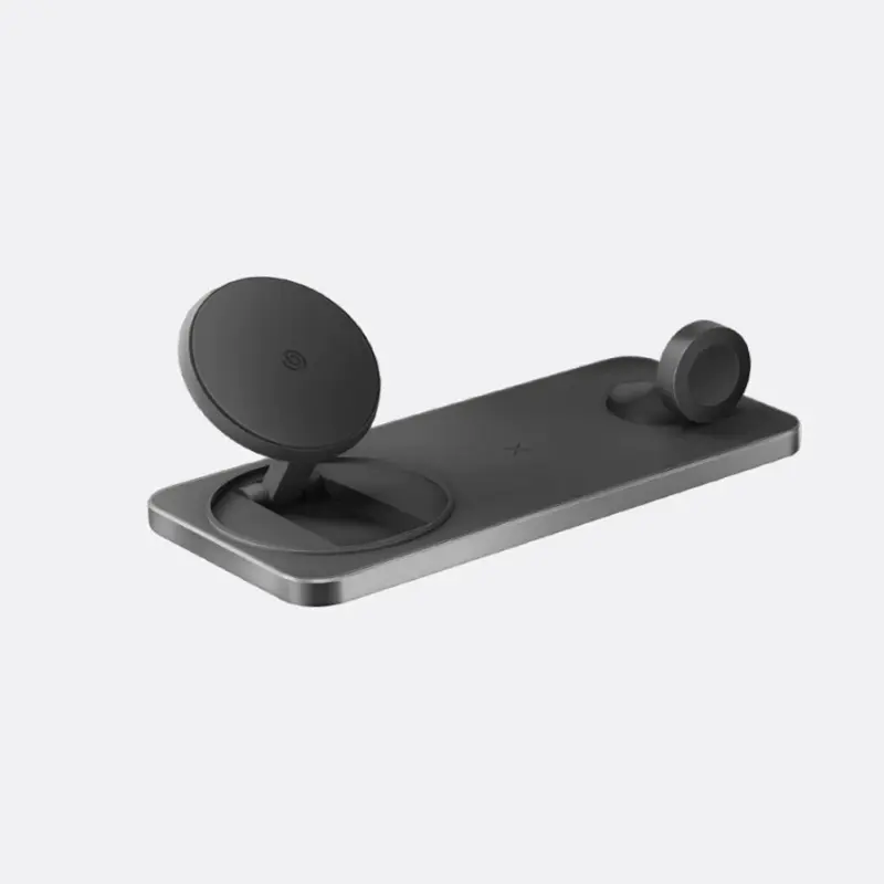 Bazic GoMag 3-in-1 Wireless Charging Station, Black