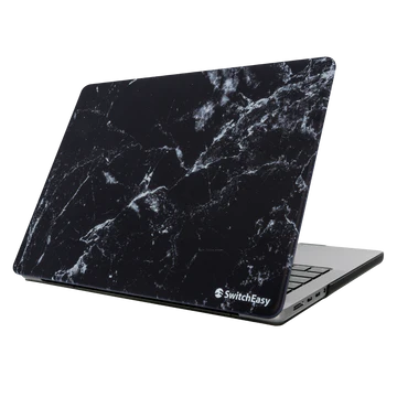 SwitchEasy MacBook Pro 14 2021 Marble MacBook Protective, Black Marble