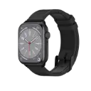 SwitchEasy Apple Watch 42|44|45|49mm Hybrid Leather Watch Band, Black