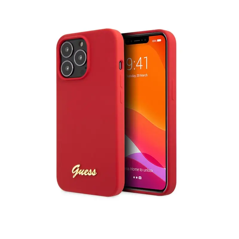 Guess iPhone 13 Pro Silicon, Red