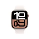 ساعة أبل سيريس 10 جي بي اس 46mm - ذهبي وردي مع سوار SB - M/L
