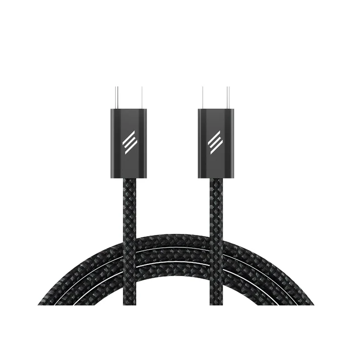 Smartix 240W Premium USB-C to USB-C Nylon Cable, Black
