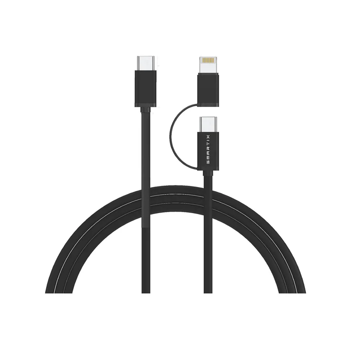 Smartix 60W 3-IN1 Type-C Fast Charge Cable 1M - Black