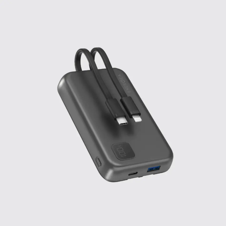 باور بانك إنيرجيا 10,000 مللي أمبير 20PD إنتغرا ديو، رمادي