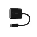 Belkin RockStar 3.5mm Audio + USB-C Charge Adapter, Black