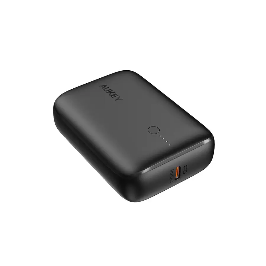 Aukey 10,000mAh Basix Mini 20W Ultra-Compact Power Bank, Black