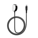 Powerology 1.2M Braided USB-C Apple Watch Charger, Black