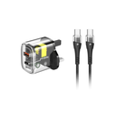 Porodo Dual Output UK Transparent Charger with Cable