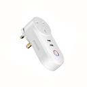 Porodo Lifestyle Smart Wifi Plug with Dual USB Charge - White