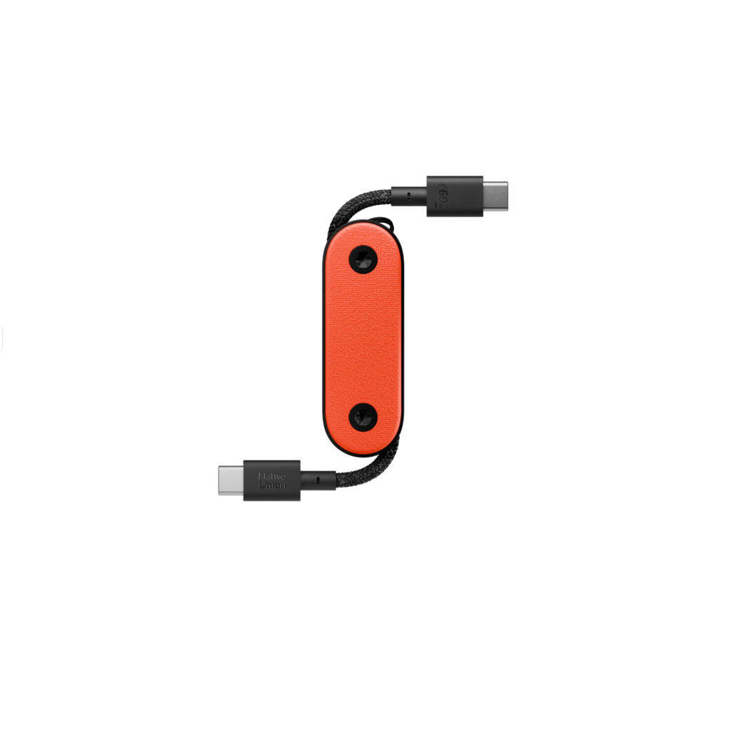Native Union Pocket 60W USB-C to USB-C Cable, Oxyfire