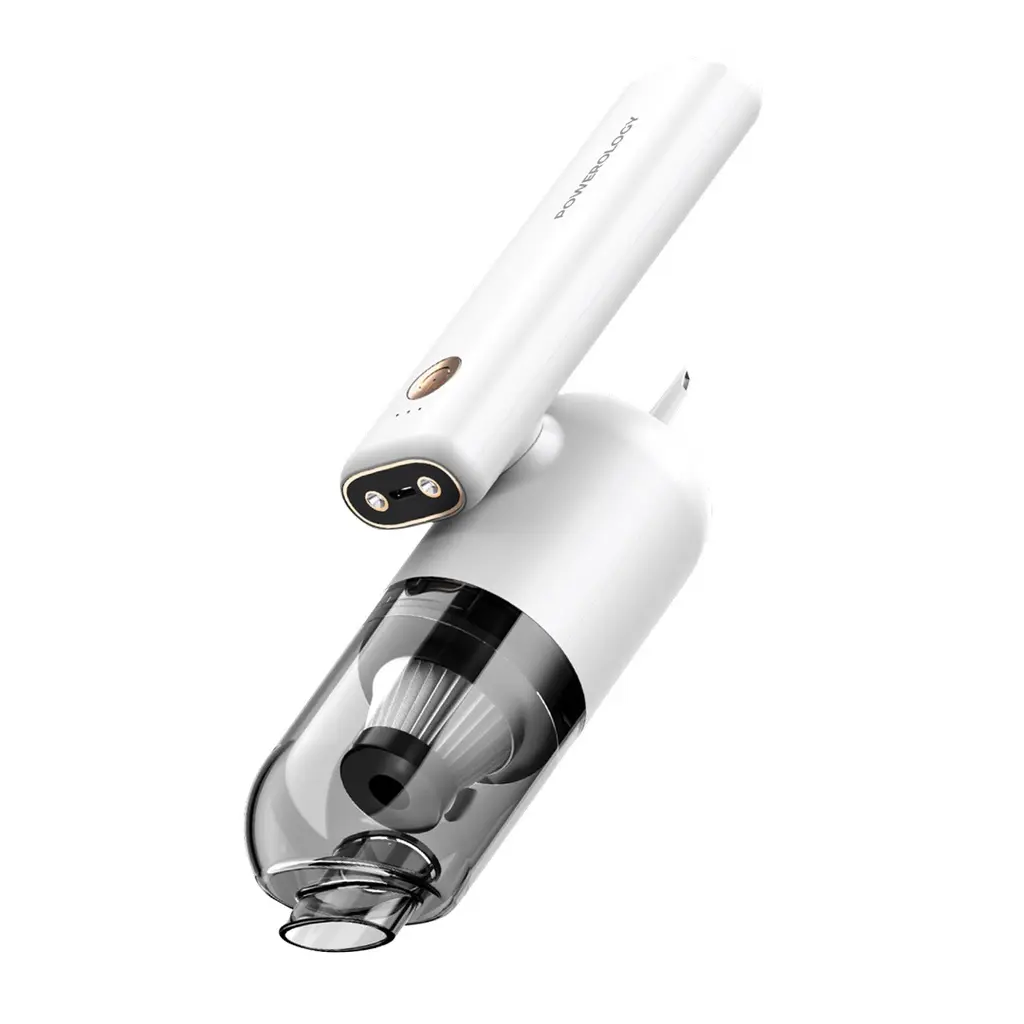 Powerology 4 in 1 180° Foldable Car Vacuum Cleaner, White