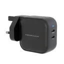 Powerology 65W Dual PD GaN Charger, Black
