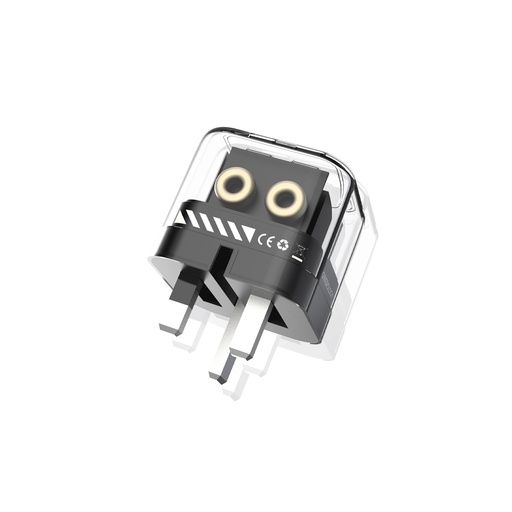 Powerology 35W Crystalline Series Dual PD GaN Charger, Transparent