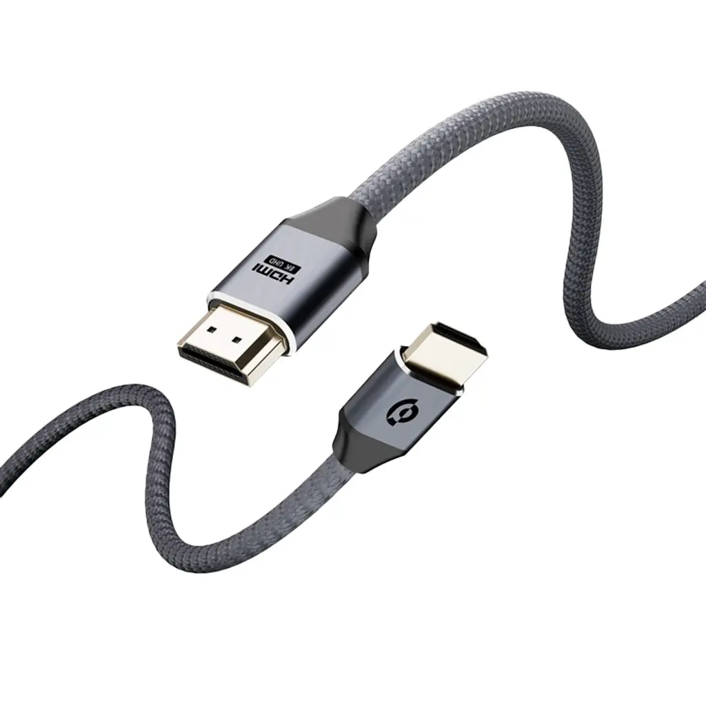 Powerology 3M 8K HDMI Braided Cable, Gray
