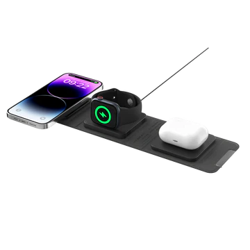 SwitchEasy 15W Triocharge Portable 3-in-1 Charger, Black