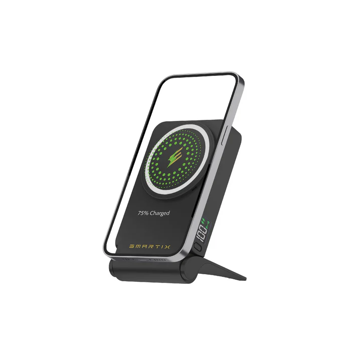 Smartix Premium Magnetic Power Bank 10000mAh with 45W USB-C PD, Black