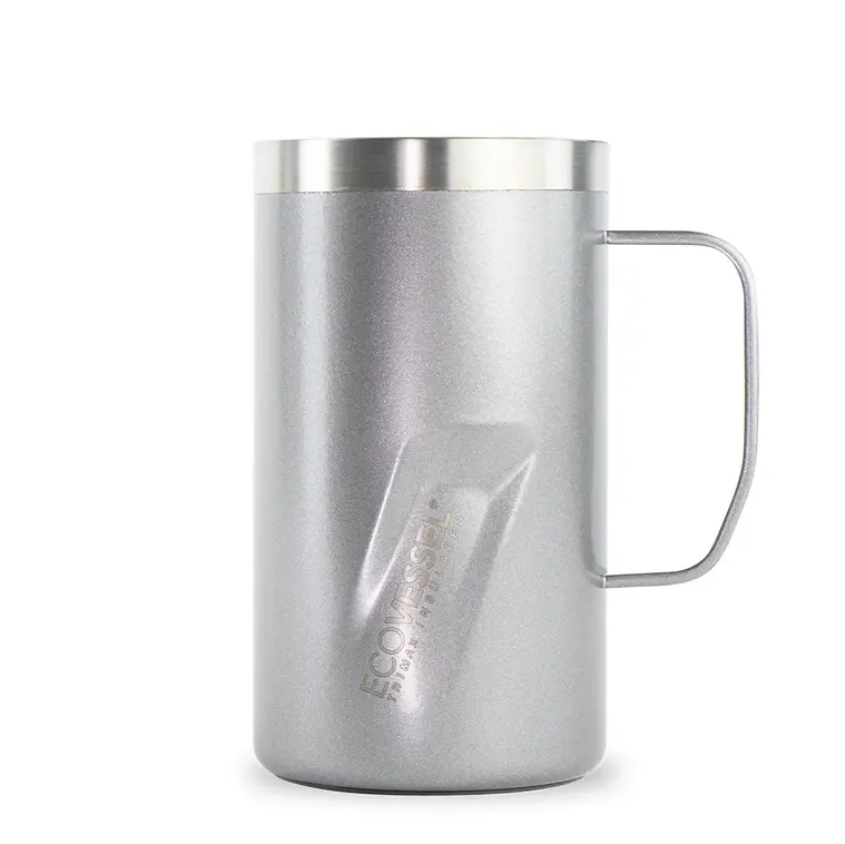 EcoVessel Transit 16 oz Insulated Steel Mug, Gray Smoke
