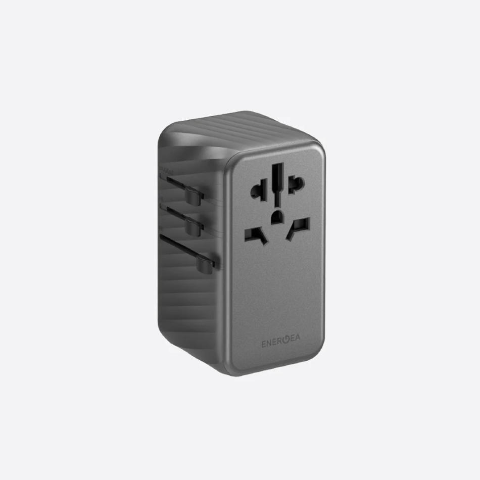 Energea 120W Travel World Adapter, Gunmetal