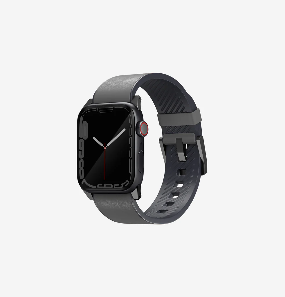 UNIQ APPLE WATCH 49|45|44|42MM STRADEN LEATHER STRAP, GRAY
