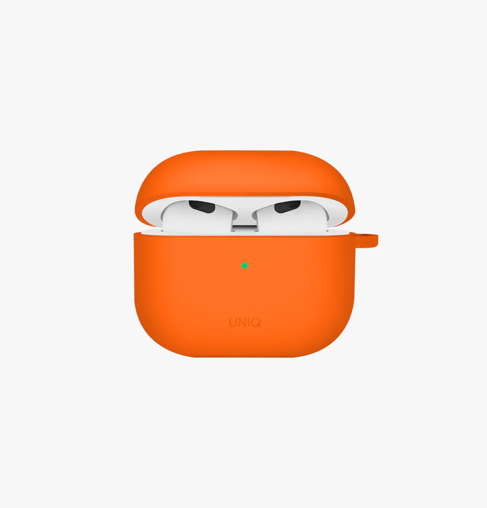 UNIQ AIRPODS 4 NEXO SILICONE CASE, VOLT ORANGE
