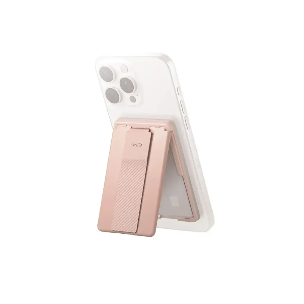 UNIQ HELDRO ID MAGNETIC CARD HOLDER WITH FLEXGRIP, BLUSH PINK