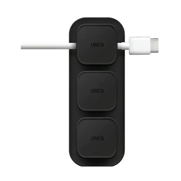 Uniq Pod Mag Cable Organization Buttons Pack with Base Bundle, Dark Grey