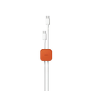 Uniq Pod Cable Organization Buttons Pack with Adhesive, Deep Orange