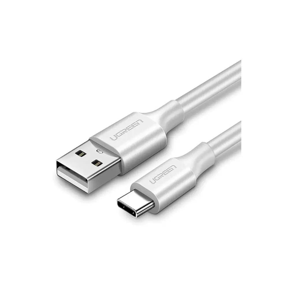 UGREEN 2m USB-A 2.0 to USB-C Cable Nickel Plating, White