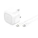 Belkin 30W USB-C CUBE WALL CHRG W/ 1M  C-C, White