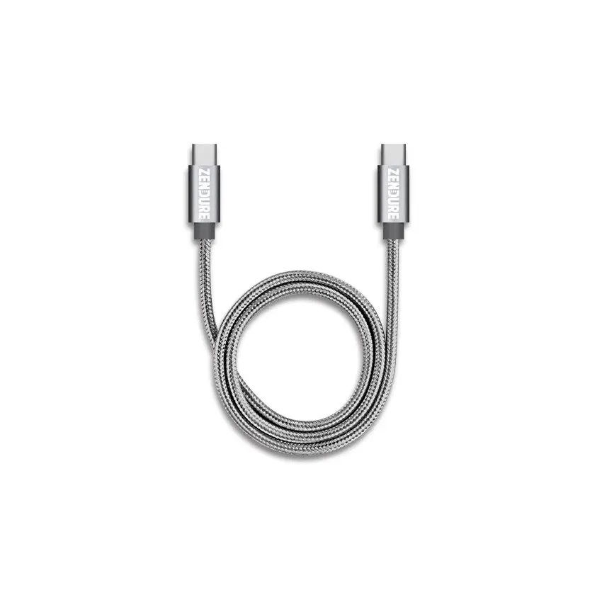 Zendure 1M 45W Braided Aluminium USB-C to USB-C Cable, Gray