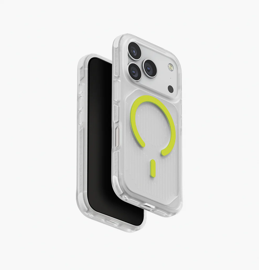 UNIQ Combat iPhone 17 Pro Max, Frost Clear | Lume Lime