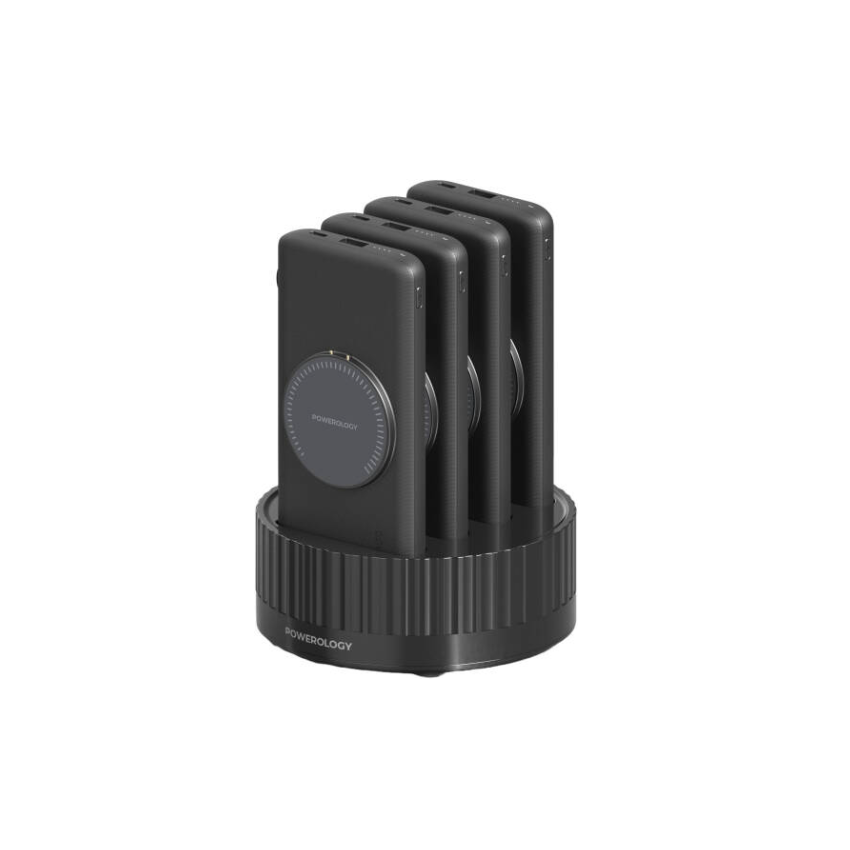 Powerology x4 10K 20W PD Power Bank Terminal, Black