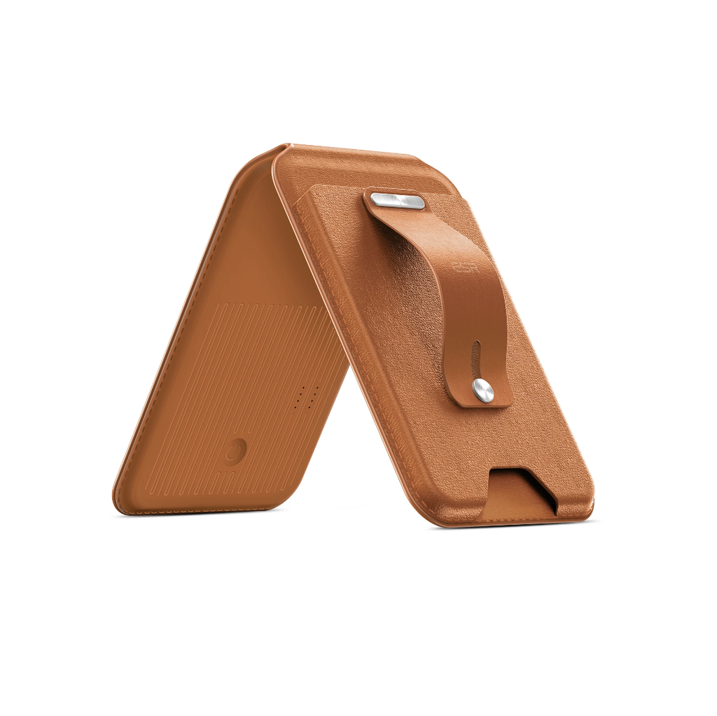 ESR HaloLock Geo Wallet Grip Stand, Caramel Brown