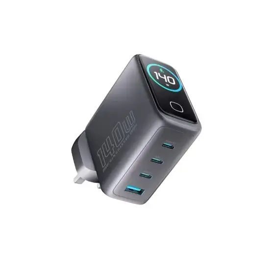 Powerology Voltflow GaN Wall Charger PD 140W, Black