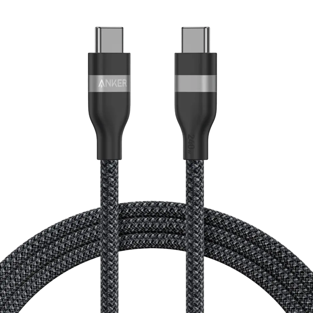 كابل USB-C إلى USB-C بقوة 240 واط بطول 3 أقدام من أنكر