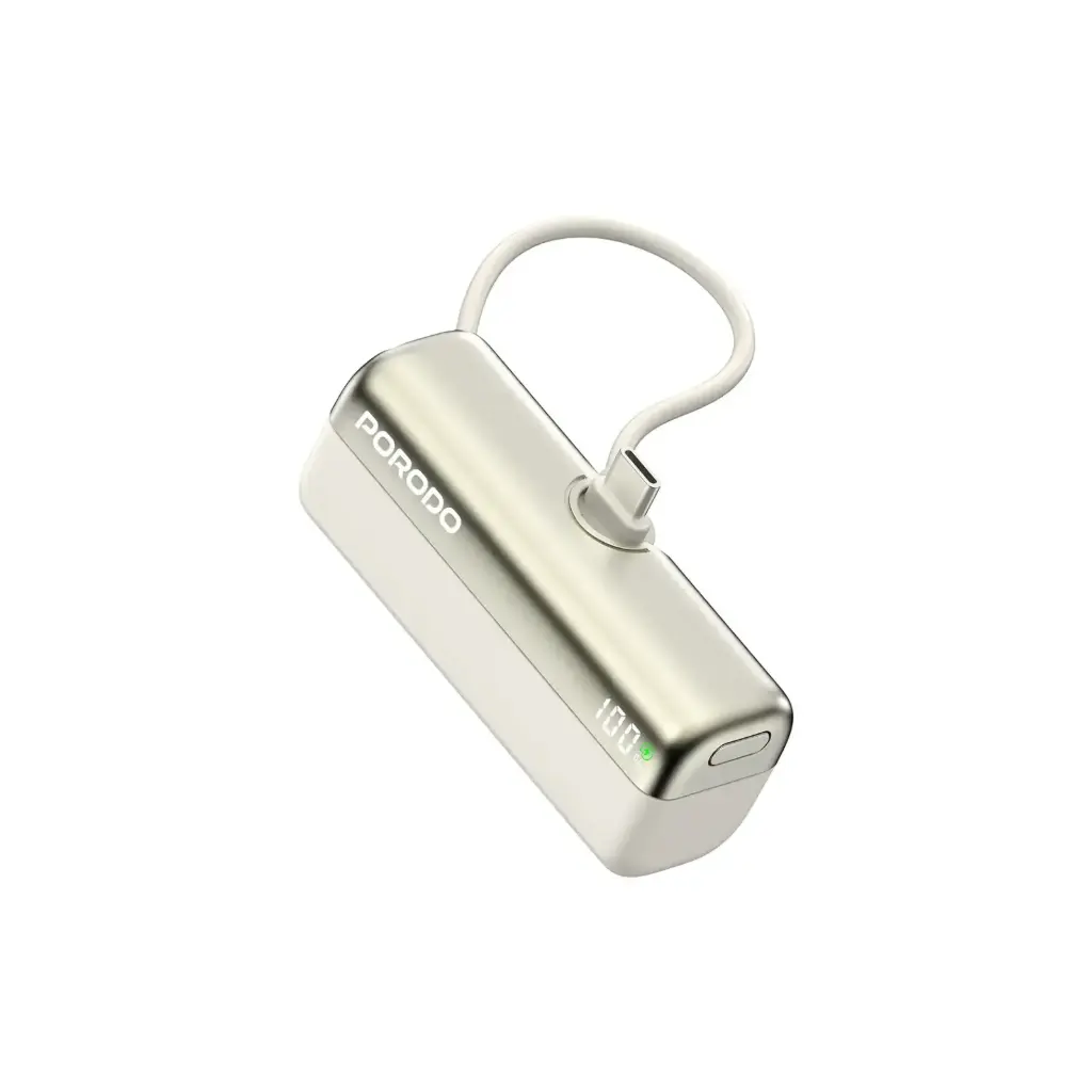 Porodo Pocket Volt 5000mAh Power Bank, White