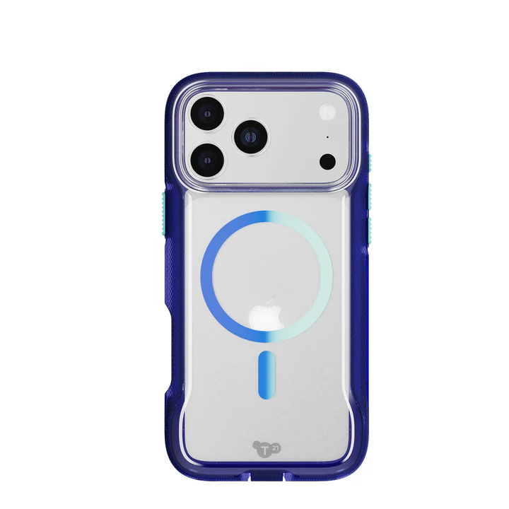 Tech21 iPhone 17 Pro Max EvoPro Magsafe, Electric Blue | Jelly Mint