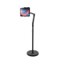 Porodo 360° Rotatable & Adjustable Phone and Tablet Floor Stand, Black
